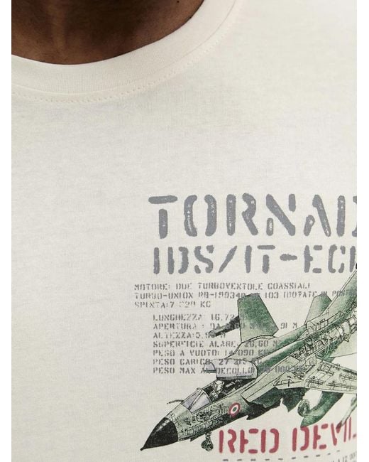 Aeronautica Militare Blue Tornado Graphic-Print T-Shirt for men