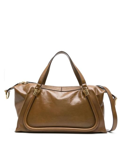 Chloé Brown Paraty 24 Tote Bag