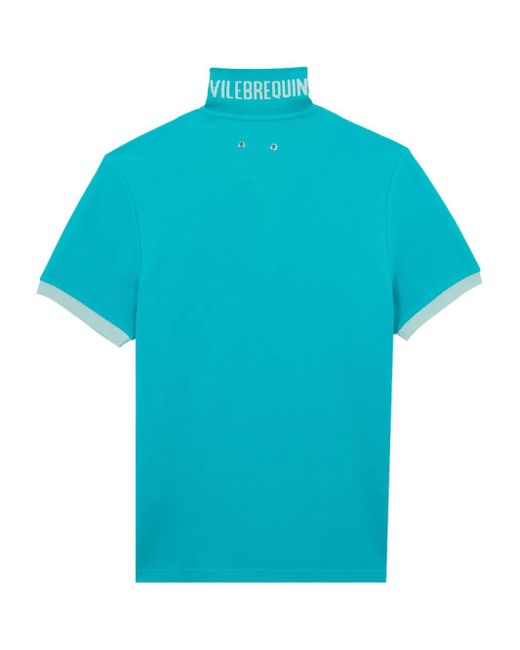 Vilebrequin Blue Cotton Piqué T-Shirt for men
