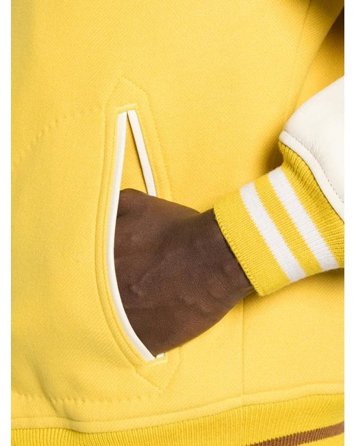 Tom Ford Yellow Striped-Trim Buttoned Jacket for men