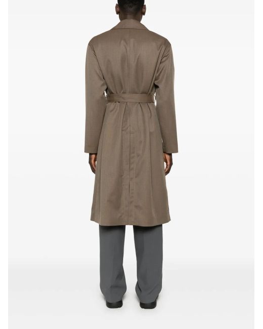 Lardini Natural Brooch-Detail Coat for men