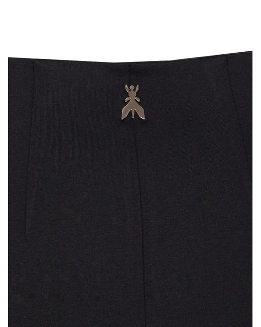 Patrizia Pepe Black Double-Button Straight Skirt