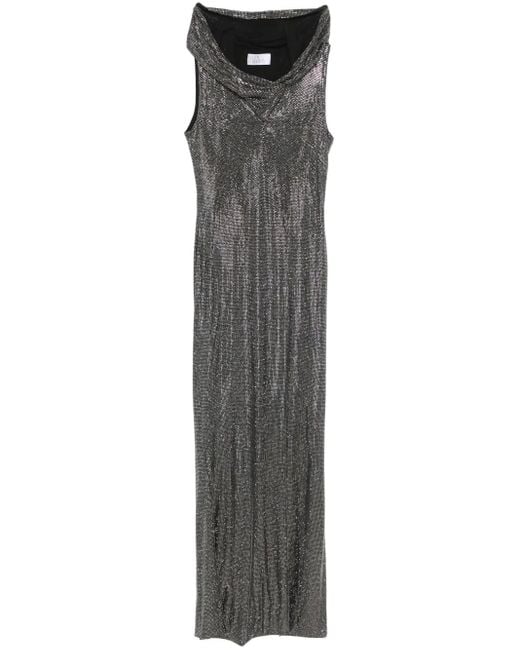 Robe Longue À Ornements En Cristal GIUSEPPE DI MORABITO en coloris Gray