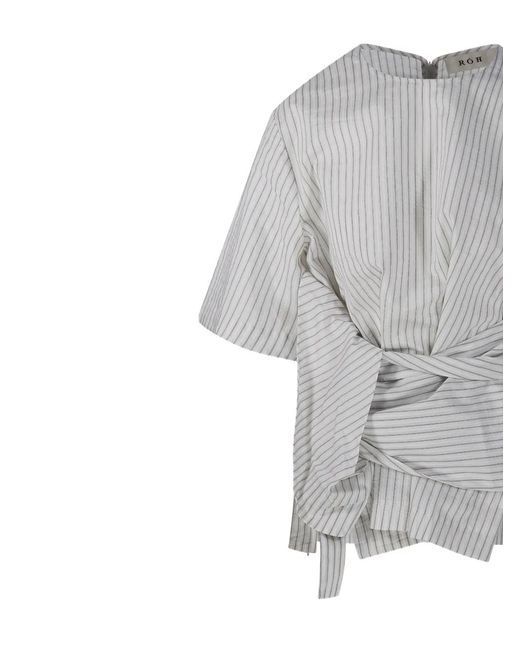 Rohe Gestreepte Blouse in het Gray