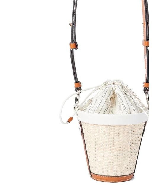 Maison Margiela White Fire Woven Bucket Bag