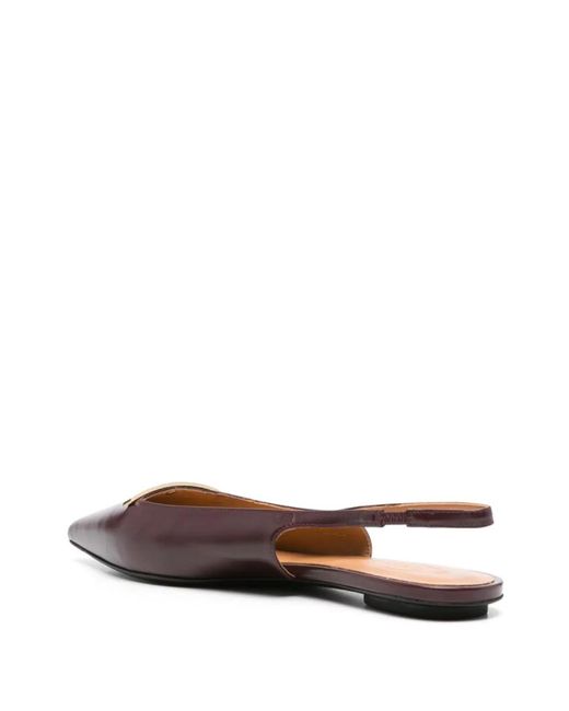 Tod's White Leopard-Print Slingback Flat Pumps