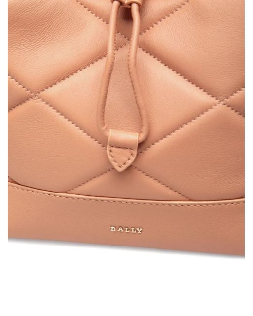 Bally Gewatteerde Bucket-Tas Met Trekkoord in het Pink