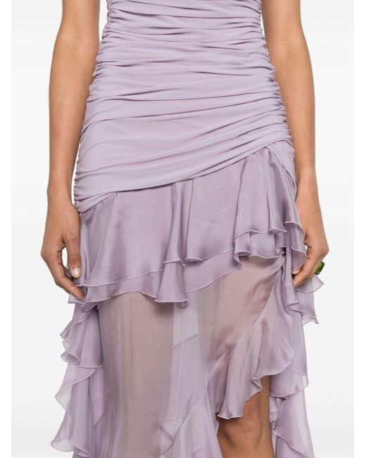 Blumarine Purple Asymmetric-design Dress