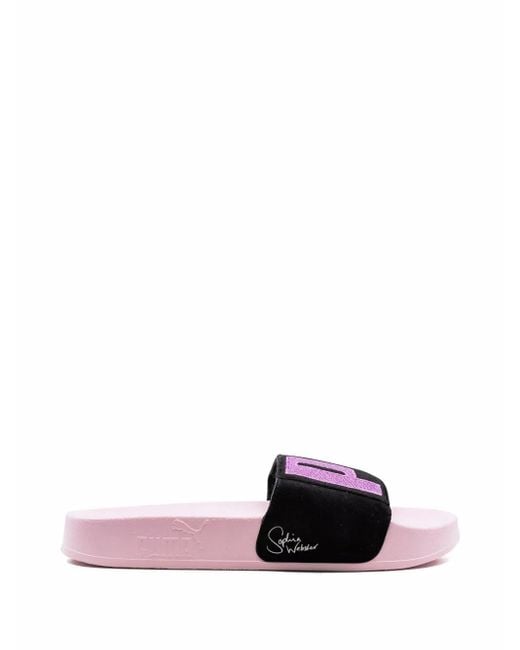 PUMA Pink X Sophia Webster Leadcat Suede Slides