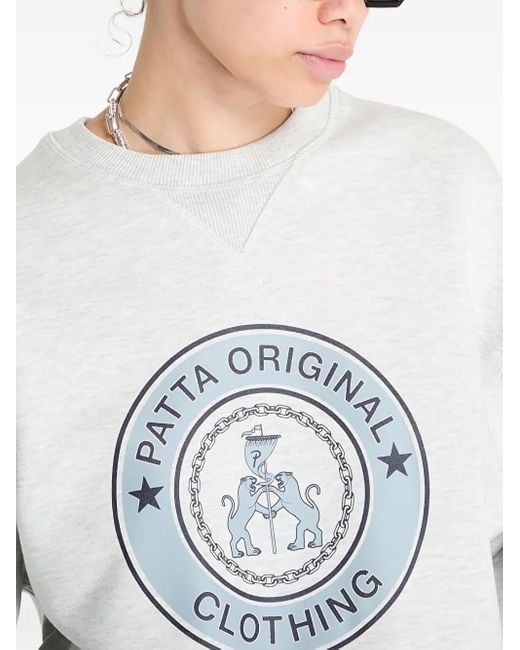 Sudadera con cuello redondo PATTA de color White