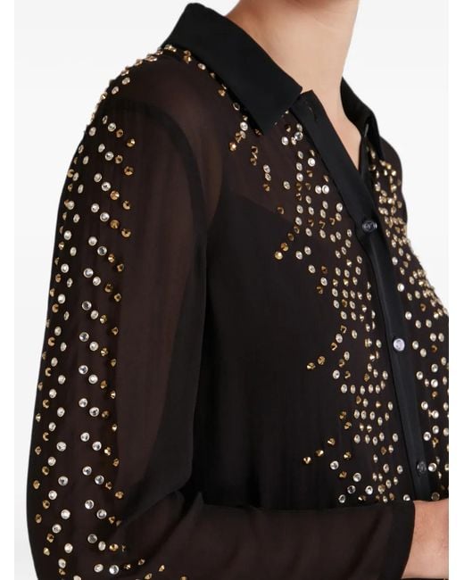 Temperley London Black Stud-Embellished Oberon Shirt