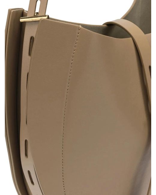 MINOBOSSI White Lizzie Leather Shoulder Bag