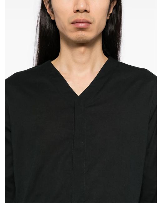 Camisa minimalista Tessitura Body Couture de hombre de color Black