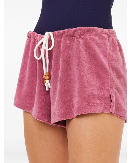 The Upside Red Cocos Lucie Drawstring-Fastening Shorts