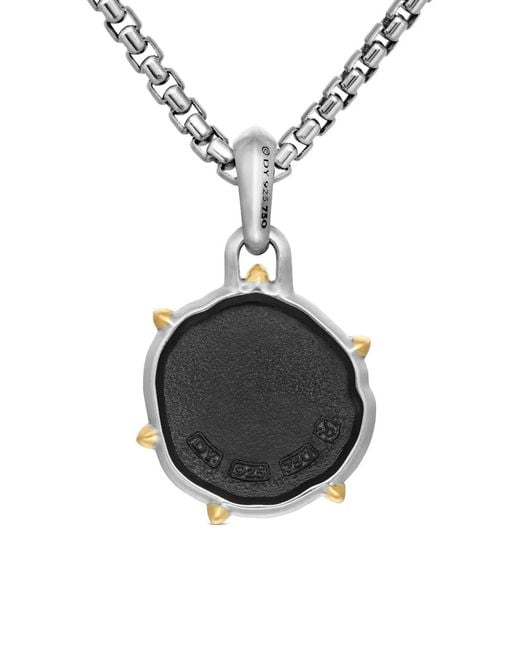 David Yurman Metallic 18Kt And Sterling Taurus Amulet (33Mm) for men