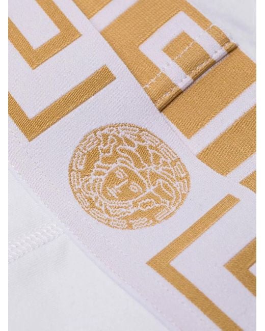 Versace Slip Met Logo (Set Van Drie) in het White voor heren
