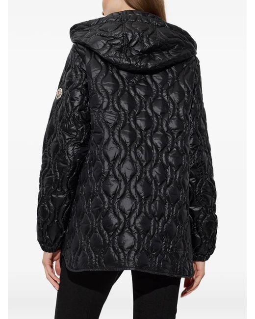 Moncler Black Balette Geometric-Quilted Puffer Jacket