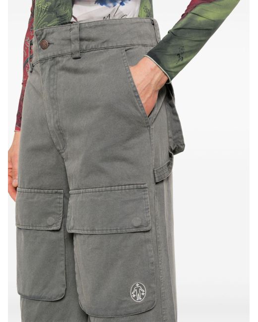 UNTITLED ARTWORKS Gray Wide-leg Cargo Pants for men