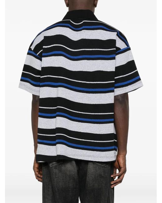 Napapijri Blue Striped Polo Shirt for men