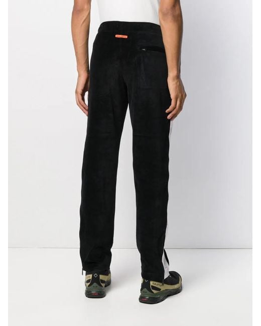 Heron Preston Black Side Panel Track Trousers for men