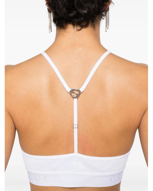 Top Corto Interlocking G Gucci de color White