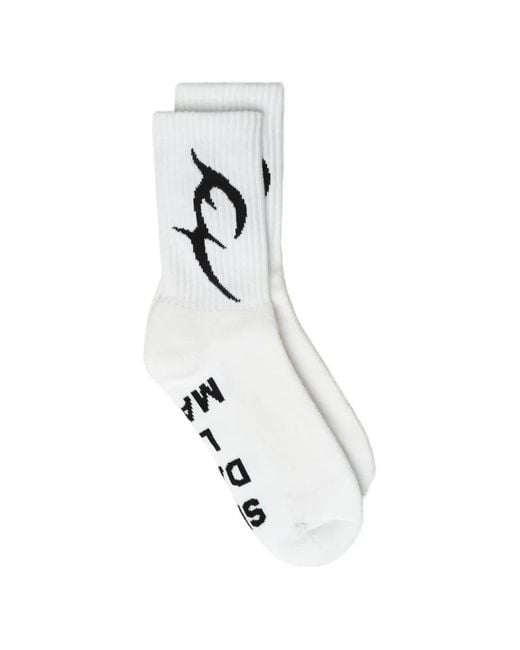 THUG CLUB White Tc Basic Socks for men