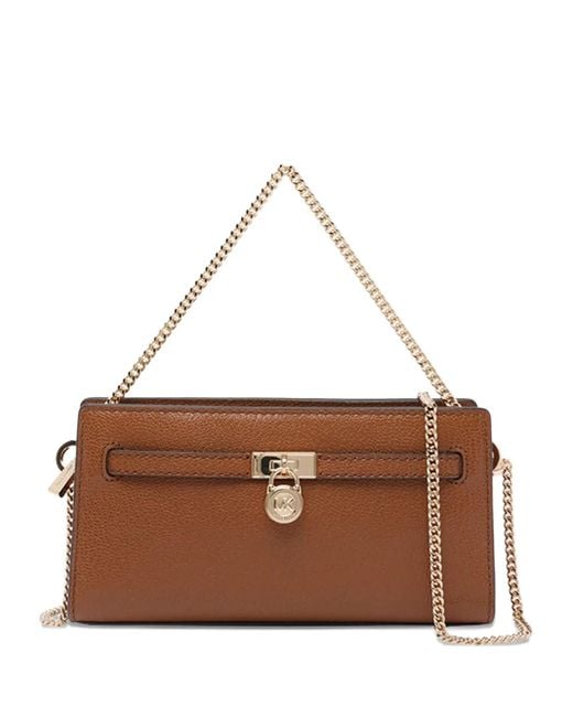 MICHAEL Michael Kors Schoudertas Met Hangslot Ketting in het Brown