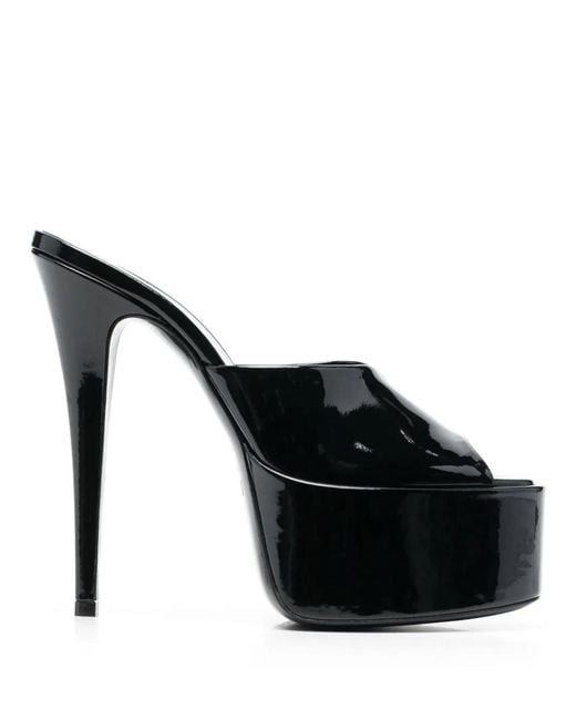 Paris Texas Black Marina 145Mm Platform Sandals