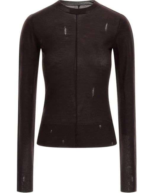 Amiri Black Ripped-Detailing Top
