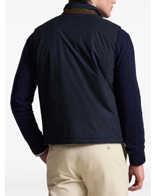 Polo Ralph Lauren Blue Shield-Patch Gilet for men