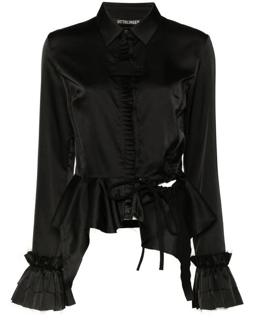 OTTOLINGER Black Ruffled Shirt