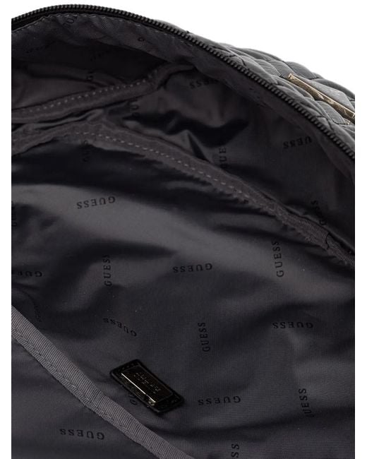 Guess Black Quilted Chevron Belt Bag