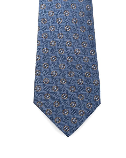 Canali Blue Patterned Tie for men