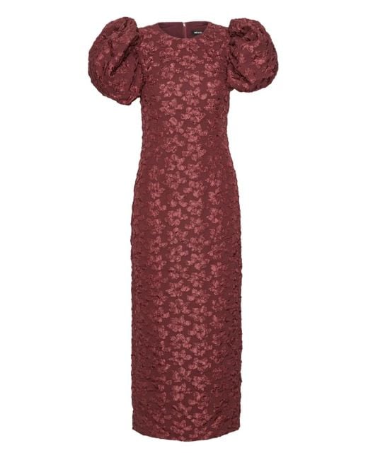 Robe Courte En Jacquard À Manches Bouffantes ROTATE BIRGER CHRISTENSEN en coloris Red
