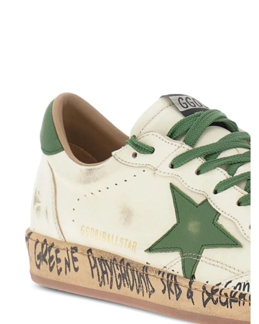 Golden Goose Deluxe Brand Green "Ball Star" Sports Shoes for men