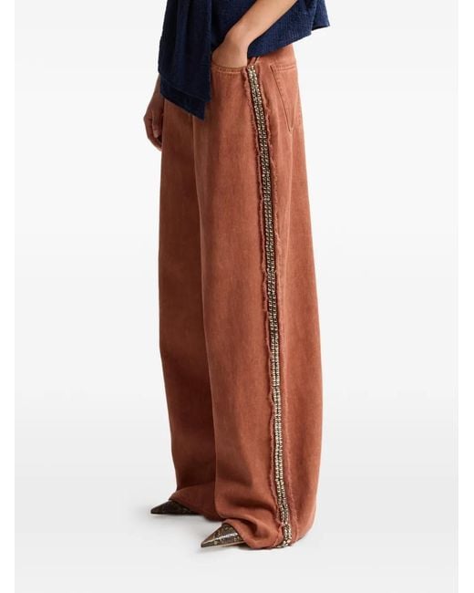 Essentiel Antwerp Brown Jeeper Wide-Leg Trousers