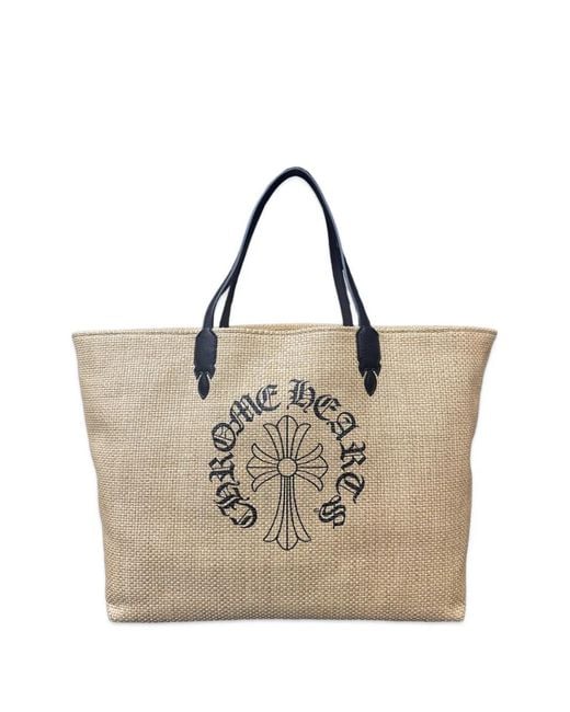 Chrome Hearts Natural Medium Cross Logo Beach Tote Bag for men