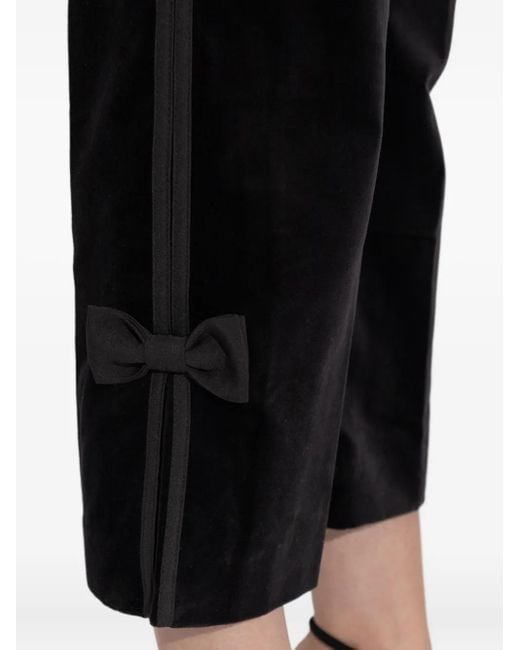 Posse Black Quincy Bow-Detail Trousers