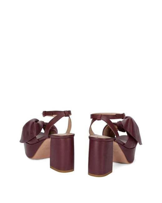 Red(v) Purple Bow Platform Sandals