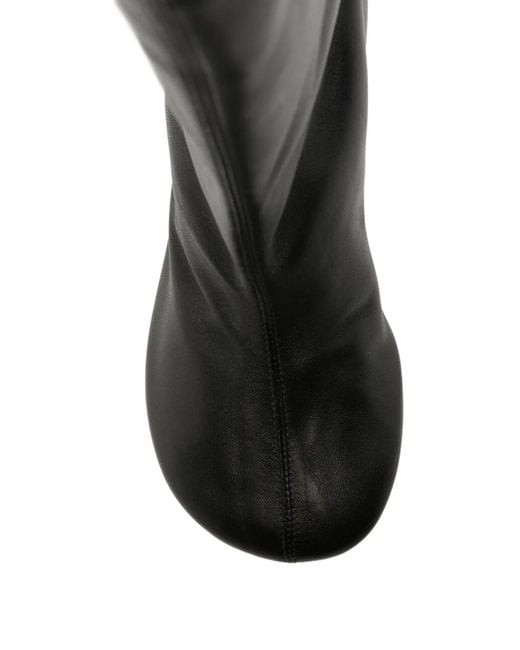 Plan C Black Pointed-Toe Leather Boots