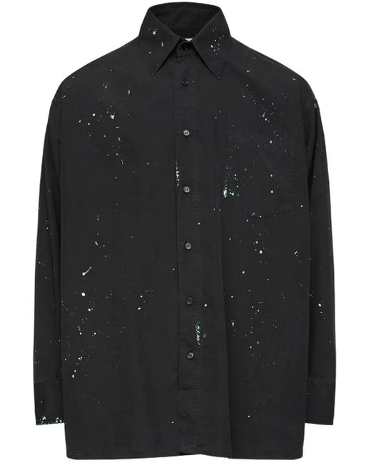 MM6 by Maison Martin Margiela Paint-Splatter Shirt in Black für Herren