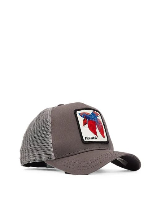 Goorin Bros Gray Patch-Detail Mesh-Panel Baseball Cap for men