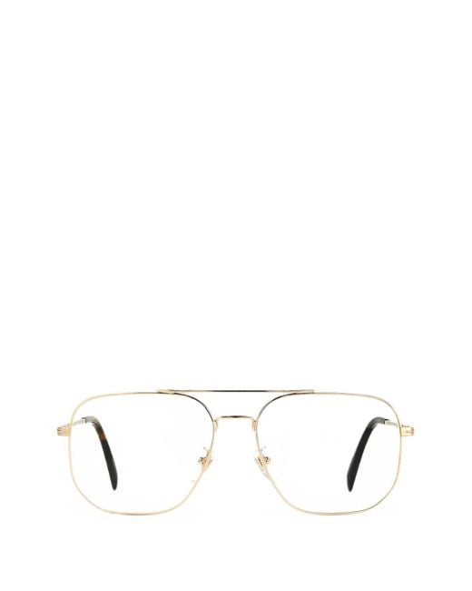 David Beckham White Square-Frame Glasses for men