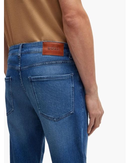 Boss Blue Straight-Leg Jeans for men