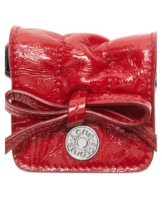 Acne Red Multi-Pocket Headphones Case
