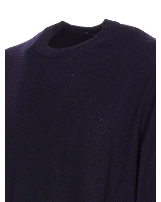Hōsio Blue Crewneck Long-Sleeves Sweater for men
