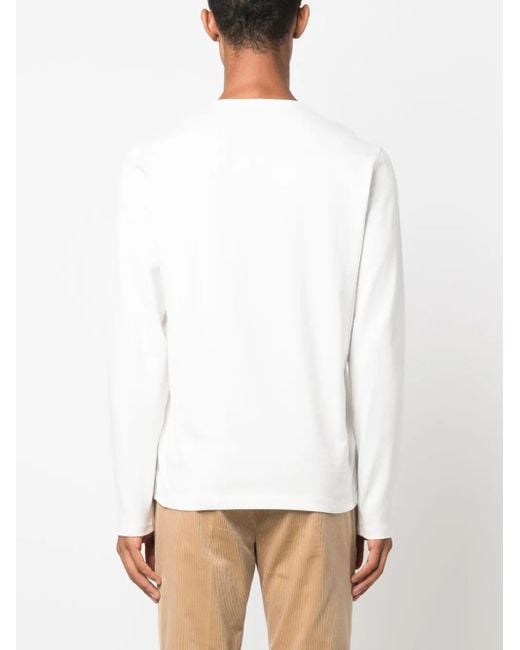 Fursac T-Shirt Met Lange Mouwen in het White voor heren