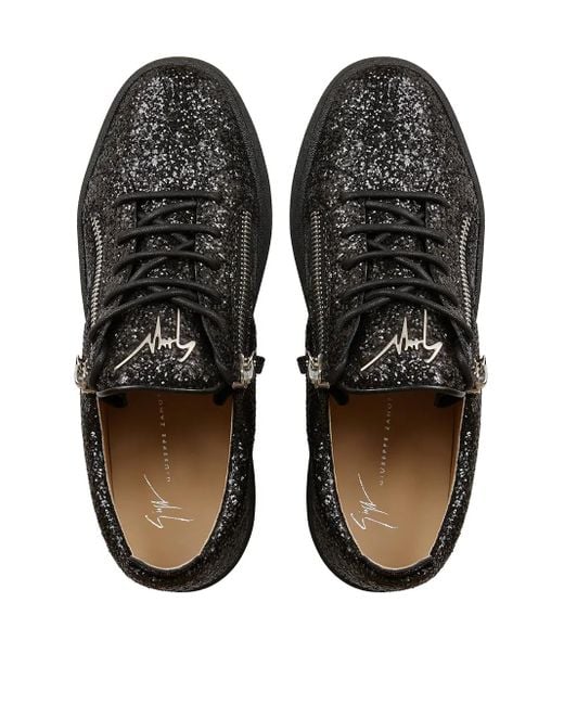 Giuseppe Zanotti Frankie Sneakers Mit Glitter-Optik in Black für Herren