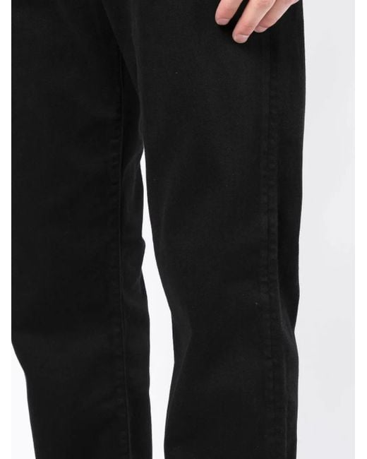Emporio Armani Black Straight-Leg Denim Jeans for men