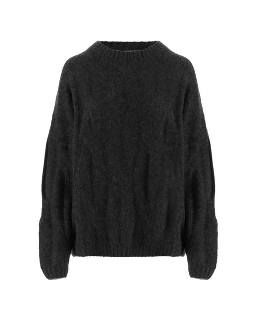 Pull À Bords Côtelés Allude en coloris Black